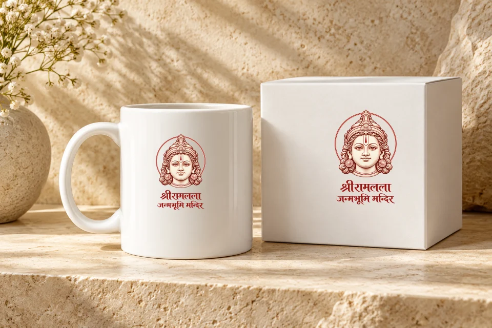 स्मृति मग और उपहार बॉक्स
