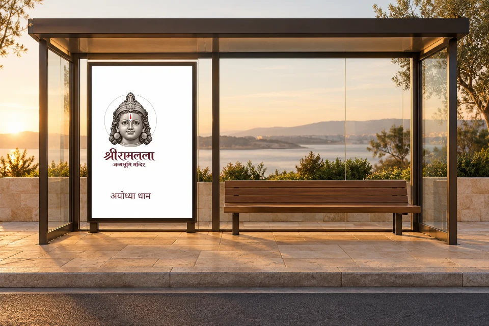 बस शेल्टर में portrait और नाम का उपयोग