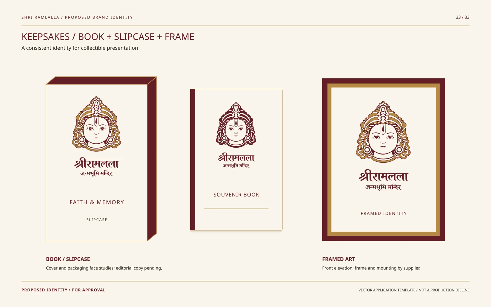 33 / KEEPSAKES / BOOK + SLIPCASE + FRAME